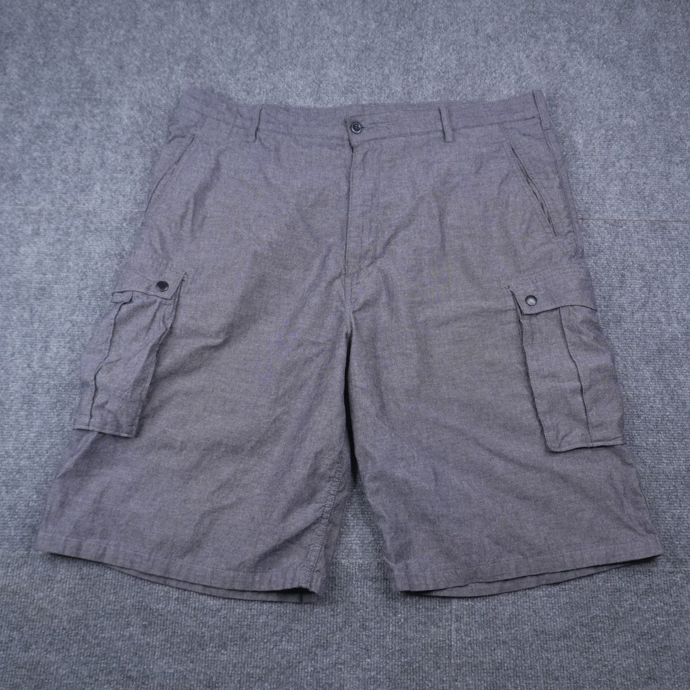 Levi Strauss & Co Cargo Shorts Men 36 Grey Cotton Casual Outdoor Utility Pockets